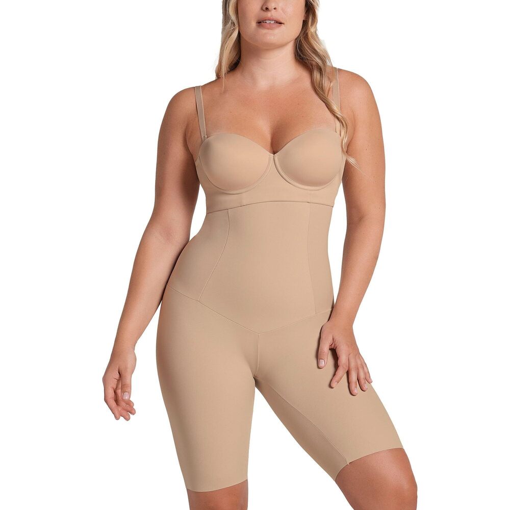 Leonisa Women's Nude Extra High-Waisted Sculpting Shaper Shorts M